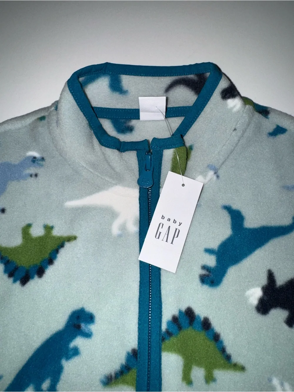 GAP Toddler Boys Dinosaur Fleece Zip Sweatshirt Jacket 2T